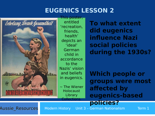German Nationalism: Eugenics Lesson 2
