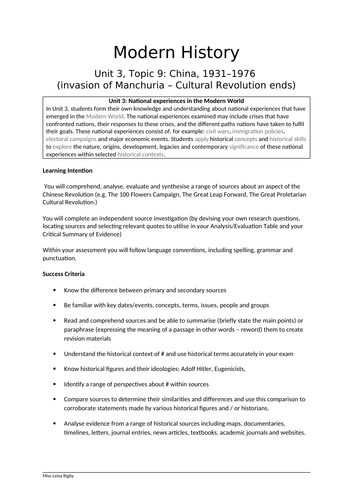 Chinese Nationalism: Unit Introduction PowerPoint
