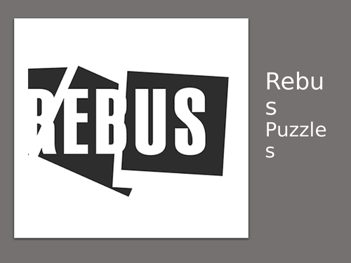 Rebus Puzzle PowerPoint
