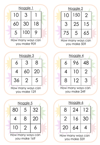 Maths Noggle Style Game/Challenge