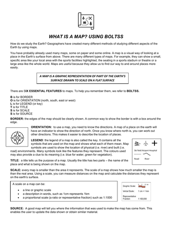What is a map? Using BOLTSS - elements of maps | Teaching Resources