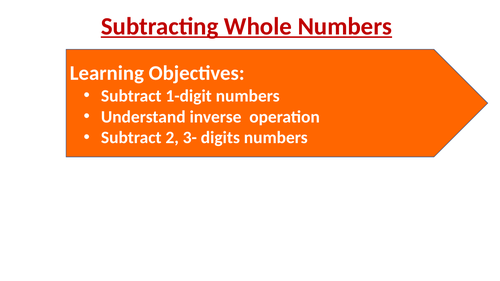 Subtracting Whole Numbers: whole lessons : PPT, 4 Worksheets and answer ...