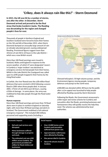flooding case study geography a level