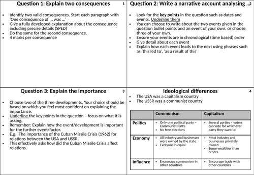 Edexcel History GCSE 9-1 Revision Cards Superpower Relations and the Cold War