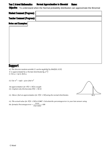 A2 MATHS NORMAL APPROXIMATION TO BINOMIAL