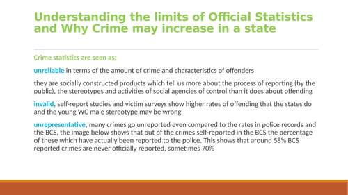 Understanding the limits of Official Statistics and Why Crime may increase in a state