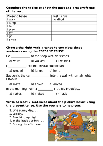 Past tense worksheet