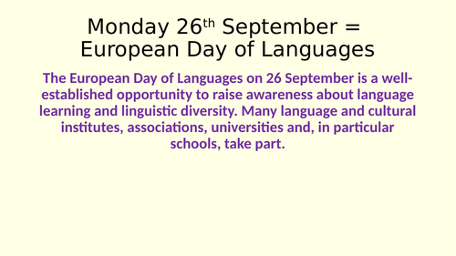 European Day of Languages