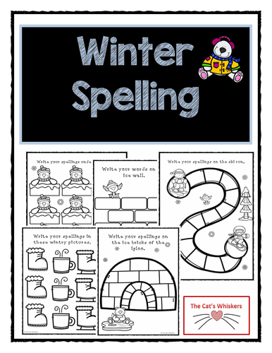 Winter Spelling - Fun activities for any spelling list