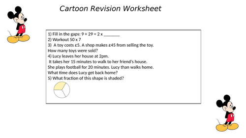 CARTOON REVISION WORKSHEET 2