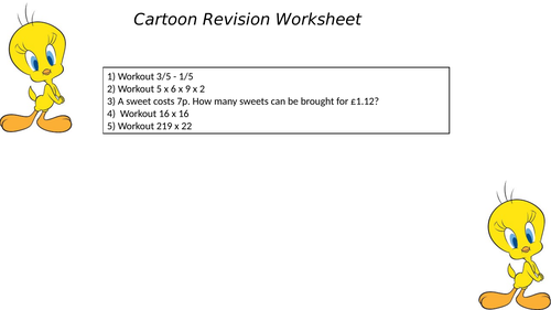 CARTOON REVISION WORKSHEET 10