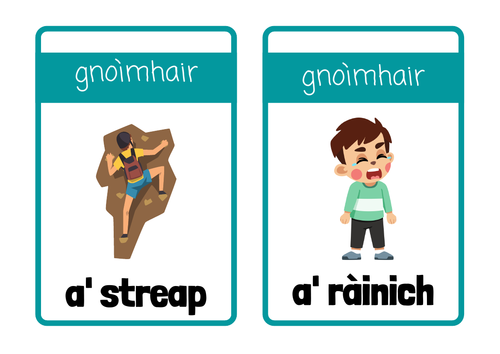 Gaidhlig Gniomhairean Flashcards