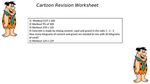 CARTOON REVISION WORKSHEET 31