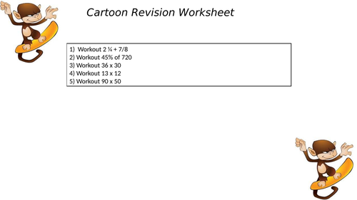 CARTOON REVISION WORKSHEET 32