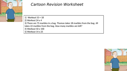CARTOON REVISION WORKSHEET 37 | Teaching Resources