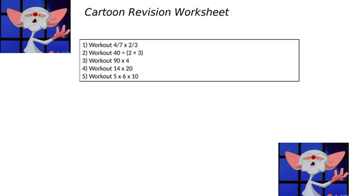 CARTOON REVISION WORKSHEET 39