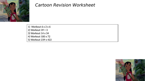 CARTOON REVISION WORKSHEET 41