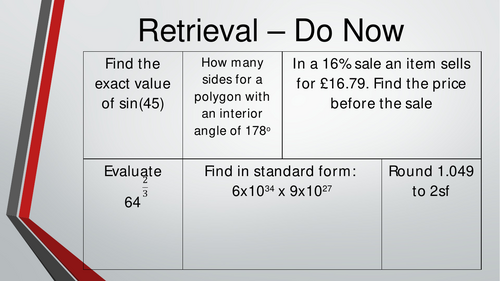 Edexcel GCSE Higher Unit 6 - Graphs