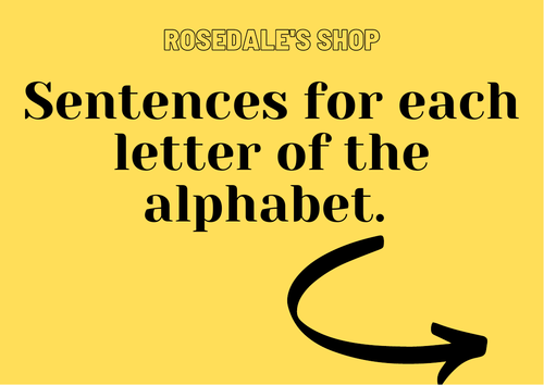A Sentence For Each Letter of the Alphabet | BASIC English FREE PDF | English as a Second Language