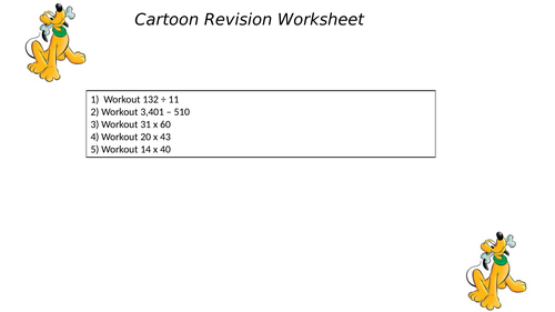 cartoon revision worksheet 53