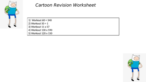 cartoon revision worksheet 65