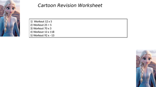 cartoon revision worksheet 69