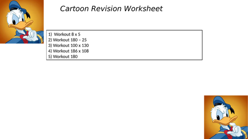 cartoon revision worksheet 77