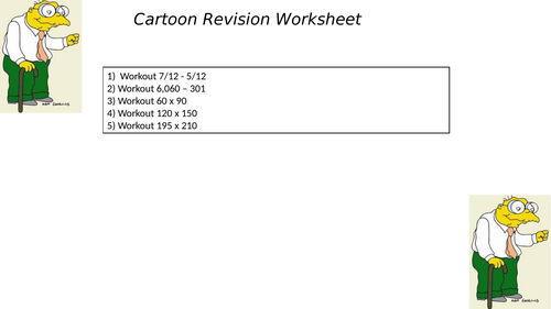 cartoon revision worksheet 78