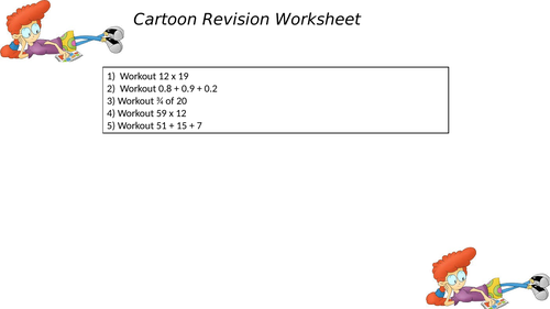 cartoon revision worksheet 86