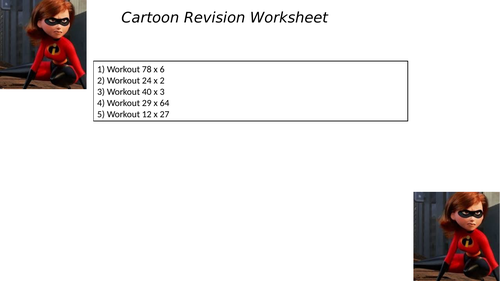 cartoon revision worksheet 88 | Teaching Resources