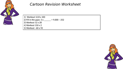 cartoon revision worksheet 89