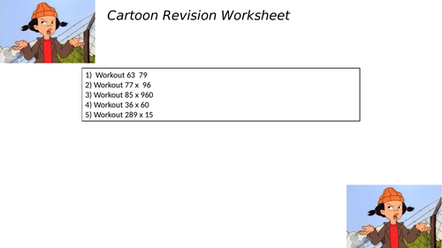 cartoon revision worksheet 97