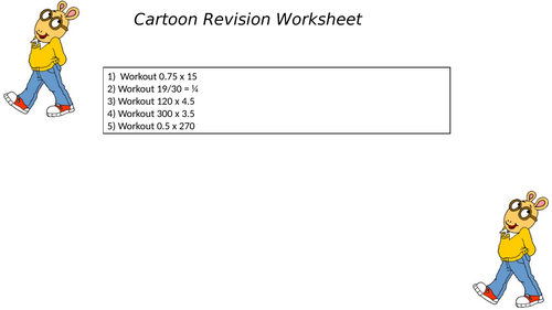 cartoon revision worksheet 98