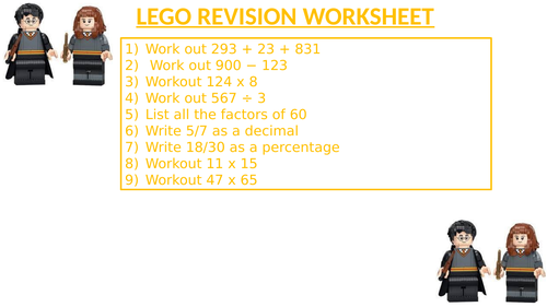 LEGO REVISION WORKSHEET 8