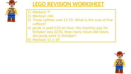 LEGO REVISION WORKSHEET 11