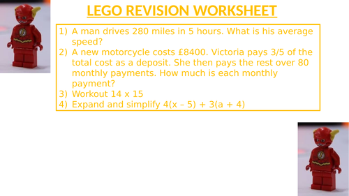 LEGO REVISION WORKSHEET 18