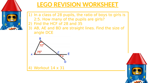 LEGO REVISION WORKSHEET 24