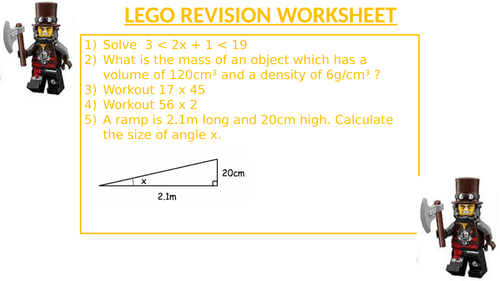 LEGO REVISION WORKSHEET 31