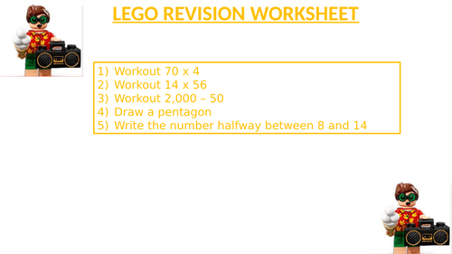 LEGO REVISION WORKSHEET 35