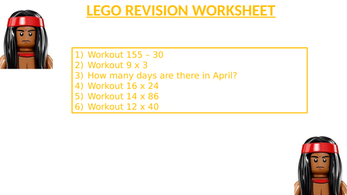 LEGO REVISION WORKSHEET 37