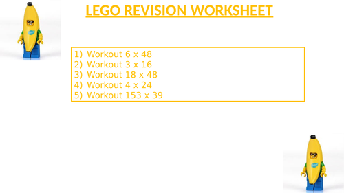 LEGO REVISION WORKSHEET 41