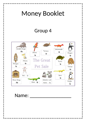 Group 4 Money Booklet