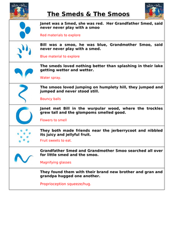 Sensory Story - The Smeds and the Smoos