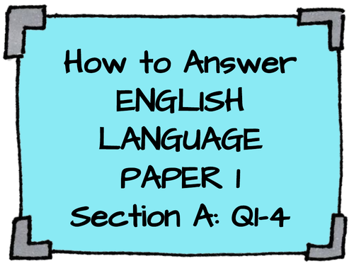 GCSE English language paper 1