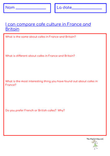 French and British cafe comparison