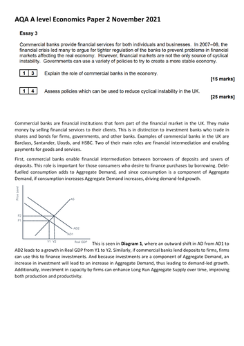 Explain the role of commercial banks (UK) - 15 Marks