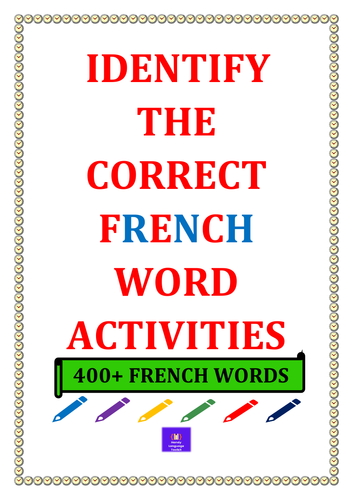 Identify The Correct French Word Activities