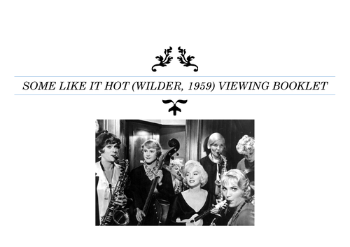 Some Like it Hot Viewing Booklet (AL Film Studies)