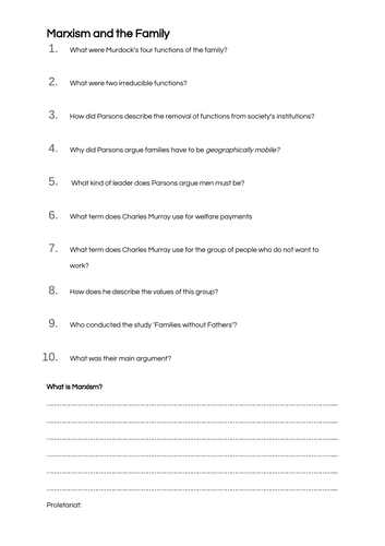 Marxism & the Family