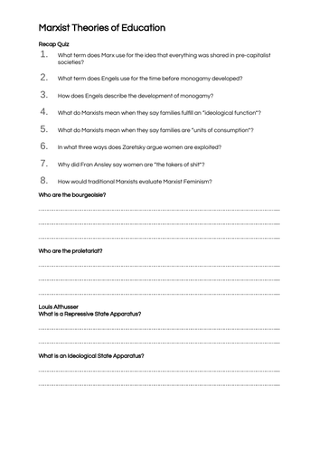 Marxism & Education - A-Level Sociology